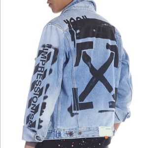 off white impressionism denim jacket